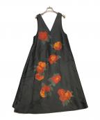 Ameriアメリ）の古着「ELLIE ASYMMETRY PLEATS DRESS」｜ブラック