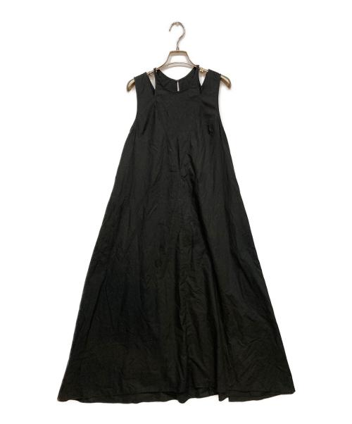 Noble（ノーブル）Noble (ノーブル) コットンルフタスショルダーカットワンピース ブラック サイズ:FREEの古着・服飾アイテム