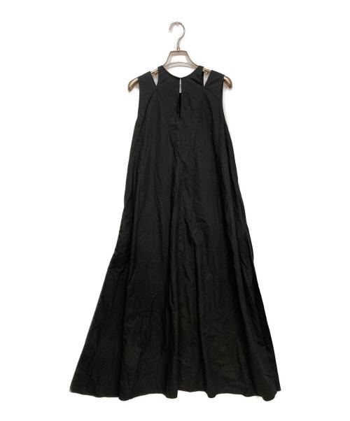 Noble（ノーブル）Noble (ノーブル) コットンルフタスショルダーカットワンピース ブラック サイズ:FREEの古着・服飾アイテム