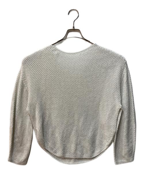 Noble（ノーブル）Noble (ノーブル) ペーパーヤーンカノコ BACK Vプルオーバー ホワイト サイズ:FREEの古着・服飾アイテム