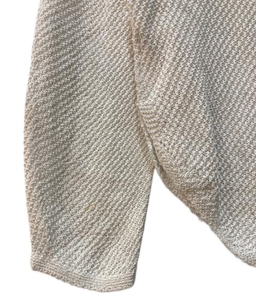 Noble（ノーブル）Noble (ノーブル) ペーパーヤーンカノコ BACK Vプルオーバー ホワイト サイズ:FREEの古着・服飾アイテム