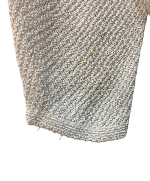 Noble（ノーブル）Noble (ノーブル) ペーパーヤーンカノコ BACK Vプルオーバー ホワイト サイズ:FREEの古着・服飾アイテム