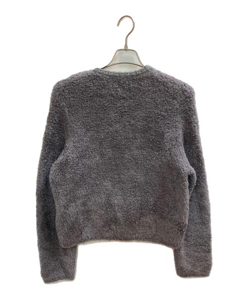MACPHEE（マカフィー）MACPHEE (マカフィー) ムートン クルーネックカーディガン グレー サイズ:Sの古着・服飾アイテム