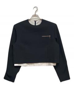 中古・古着通販】Bibiy. (ビビィ) B. BORDER LOCK KNIT ブルー×グレー