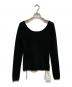 CLANE（クラネ）の古着「ARRANGE RIBBON KNIT TOPS」｜ブラック