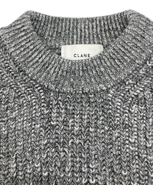 CLANE（クラネ）CLANE (クラネ) OVER FORM SLEEVE KNIT TOPS グレー サイズ:1の古着・服飾アイテム