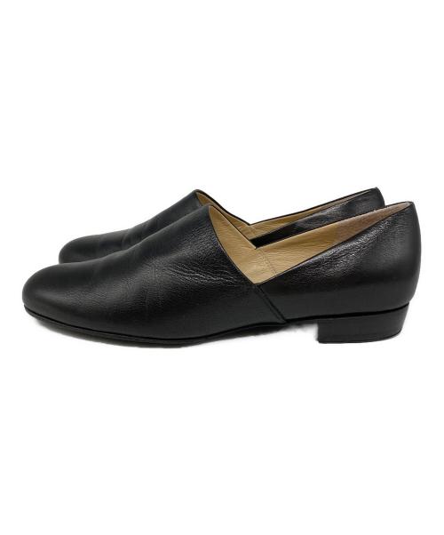 CLANE（クラネ）CLANE (クラネ) SIDE CUT STACKED HEEL FLAT SHOES ブラック サイズ:37の古着・服飾アイテム