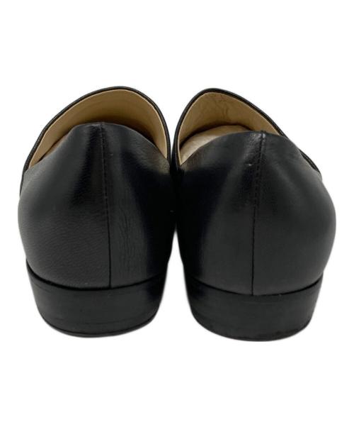 CLANE（クラネ）CLANE (クラネ) SIDE CUT STACKED HEEL FLAT SHOES ブラック サイズ:37の古着・服飾アイテム
