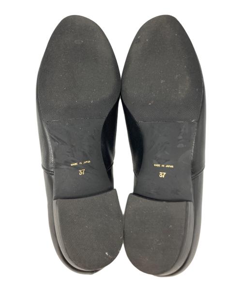 CLANE（クラネ）CLANE (クラネ) SIDE CUT STACKED HEEL FLAT SHOES ブラック サイズ:37の古着・服飾アイテム