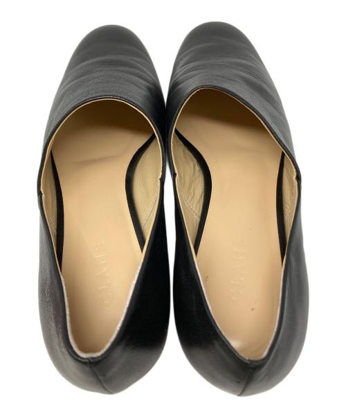CLANE（クラネ）CLANE (クラネ) SIDE CUT STACKED HEEL FLAT SHOES ブラック サイズ:37の古着・服飾アイテム