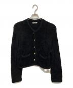 eimy istoireエイミーイストワール）の古着「TEDDY KNIT JACKET」｜ブラック