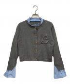 eimy istoireエイミーイストワール）の古着「Attached collar カーディガン」｜グレー