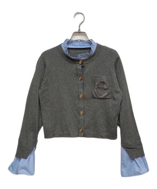 eimy istoire（エイミーイストワール）eimy istoire (エイミーイストワール) Attached collar カーディガン グレー サイズ:FREEの古着・服飾アイテム