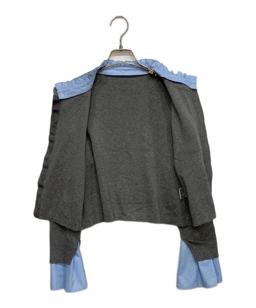 eimy istoire（エイミーイストワール）eimy istoire (エイミーイストワール) Attached collar カーディガン グレー サイズ:FREEの古着・服飾アイテム