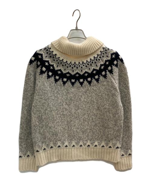 the Barnnet（ザ バーネット）the Barnnet (ザ バーネット) Nordic Zip-Up Knit Cardigan グレー サイズ:Free 未使用品の古着・服飾アイテム