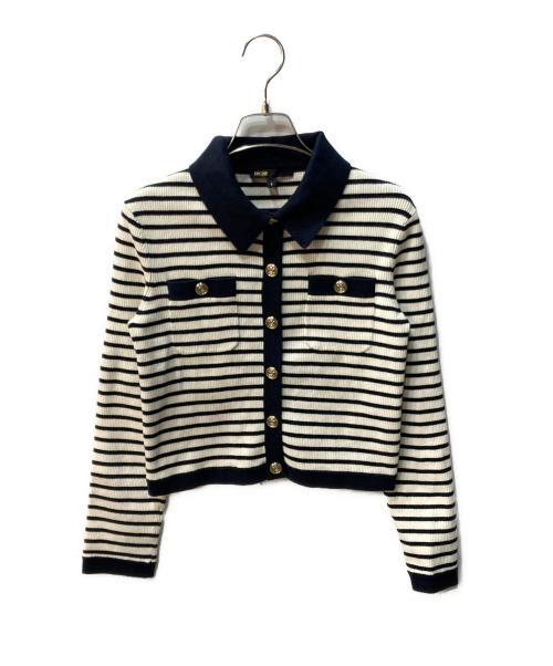 maje（マージュ）maje (マージュ) ストライプ カーディガン ネイビー サイズ:1の古着・服飾アイテム