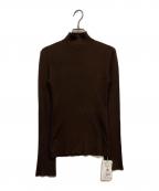 Snidelスナイデル）の古着「2wayハイネックプルオーバー」｜ブラウン