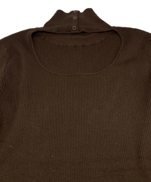 Snidel（スナイデル）Snidel (スナイデル) 2wayハイネックプルオーバー ブラウン サイズ:FREE 未使用品の古着・服飾アイテム