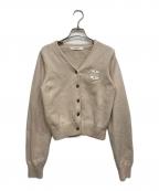 HER LIP TOハーリップトゥ）の古着「Be Mine Emblem Knit Cardigan」｜ベージュ