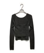 CLANEクラネ）の古着「BUSTIER SET KNIT TOPS」｜グレー