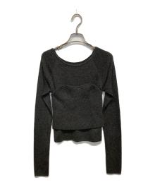 CLANE（クラネ）の古着「BUSTIER SET KNIT TOPS」｜グレー