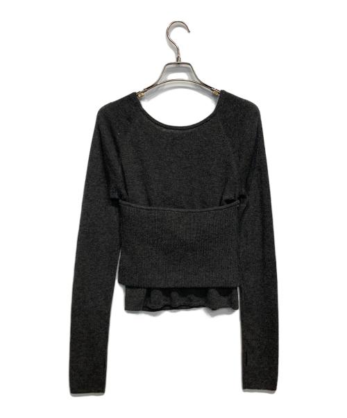 CLANE（クラネ）CLANE (クラネ) BUSTIER SET KNIT TOPS グレー サイズ:1の古着・服飾アイテム