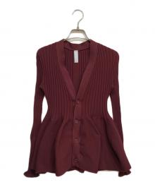 CFCL（シーエフシーエル）の古着「POTTERY CARDIGAN ポッテリーカーディガン」｜ワインレッド