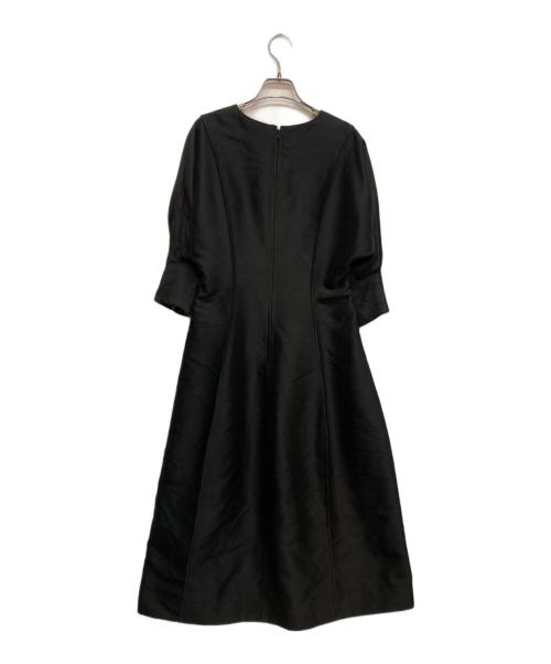 ESTNATION（エストネーション）ESTNATION (エストネーション) ダブルクロスVネックワンピース ブラック サイズ:38の古着・服飾アイテム