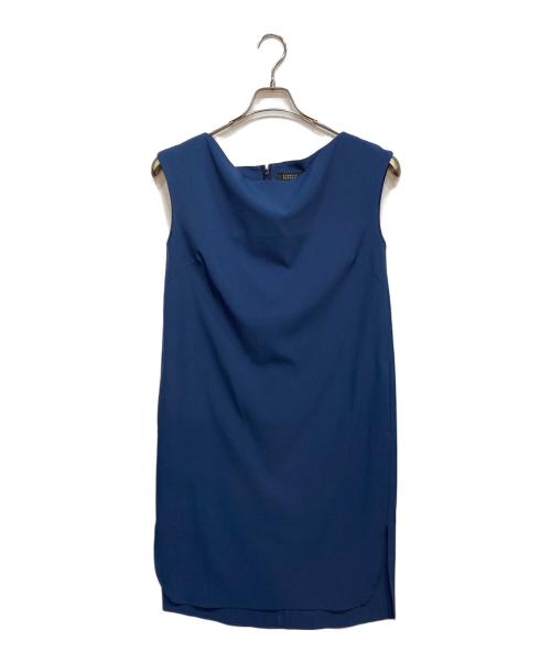 BARNEYS NEWYORK（バーニーズ・ニューヨーク）BARNEYS NEWYORK (バーニーズ・ニューヨーク) ノースリーブワンピース ブルー サイズ:36の古着・服飾アイテム