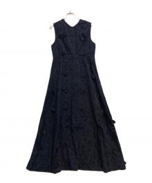 ESTNATION（エストネーション）の古着「フラワー3Dエンブロイダリーワンピース」｜ネイビー