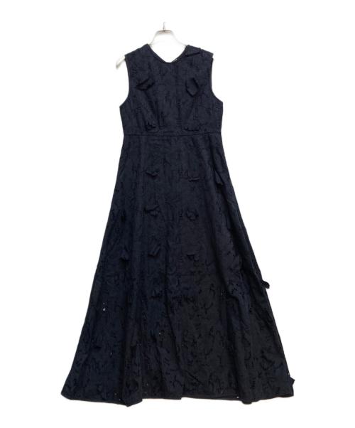 ESTNATION（エストネーション）ESTNATION (エストネーション) フラワー3Dエンブロイダリーワンピース ネイビー サイズ:36の古着・服飾アイテム