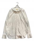 JUN MIKAMIジュン ミカミ）の古着「プリーツカラーシャツ」｜ホワイト