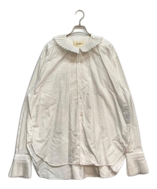 JUN MIKAMI（ジュン ミカミ）JUN MIKAMI (ジュン ミカミ) プリーツカラーシャツ ホワイト サイズ:FREEの古着・服飾アイテム