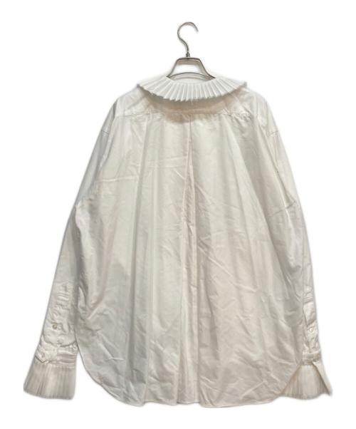 JUN MIKAMI（ジュン ミカミ）JUN MIKAMI (ジュン ミカミ) プリーツカラーシャツ ホワイト サイズ:FREEの古着・服飾アイテム