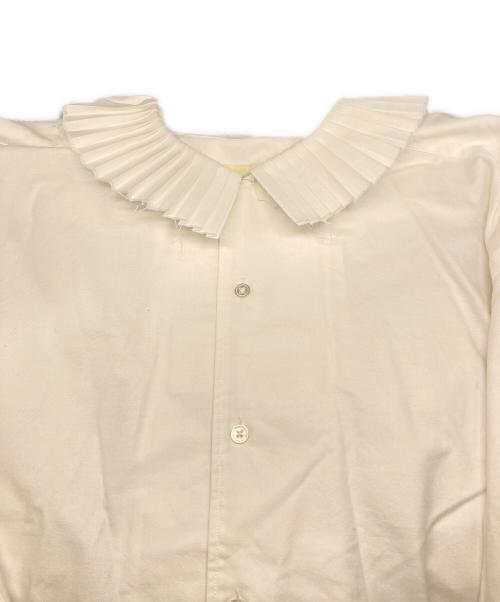 JUN MIKAMI（ジュン ミカミ）JUN MIKAMI (ジュン ミカミ) プリーツカラーシャツ ホワイト サイズ:FREEの古着・服飾アイテム