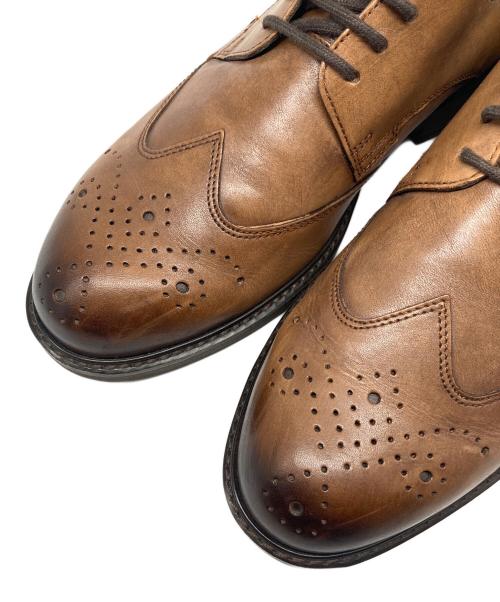 ECCO（エコー）ECCO (エコー) メダリオンウィングチップシューズ ブラウン サイズ:24.5cmの古着・服飾アイテム
