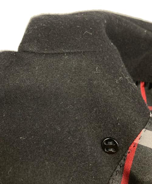 BURBERRY BLACK LABEL（バーバリーブラックレーベル）BURBERRY BLACK LABEL (バーバリーブラックレーベル) カシミヤブレンド Pコート ブラック サイズ:Mの古着・服飾アイテム