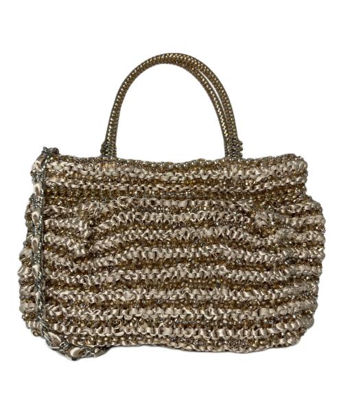 ANTEPRIMA（アンテプリマ）ANTEPRIMA (アンテプリマ) クリスタッロフィオッコ ワイヤーバッグ ベージュ サイズ:サイズ詳細参照の古着・服飾アイテム