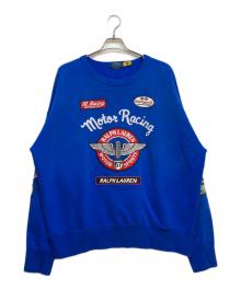 POLO RALPH LAUREN（ポロ・ラルフローレン）の古着「Motor Racing ワッペン スウェット」｜ブルー