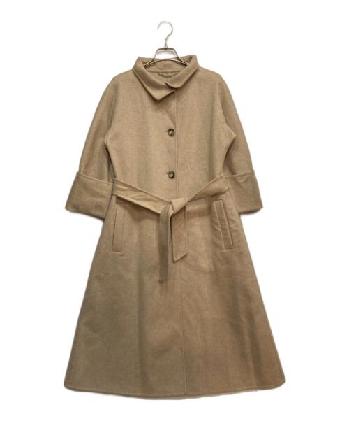 MaxMara（マックスマーラ）MaxMara (マックスマーラ) カシミヤベルテッドロングコート ブラウン サイズ:36の古着・服飾アイテム