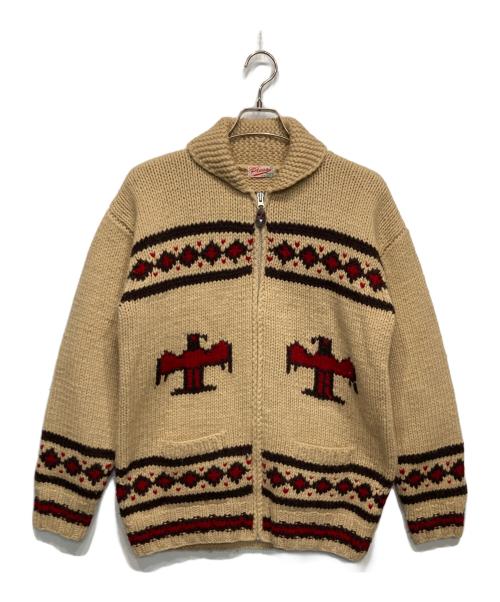 PLEVO（プレボ）PLEVO (プレボ) カウチンニットカーディガン ベージュ サイズ:Lの古着・服飾アイテム