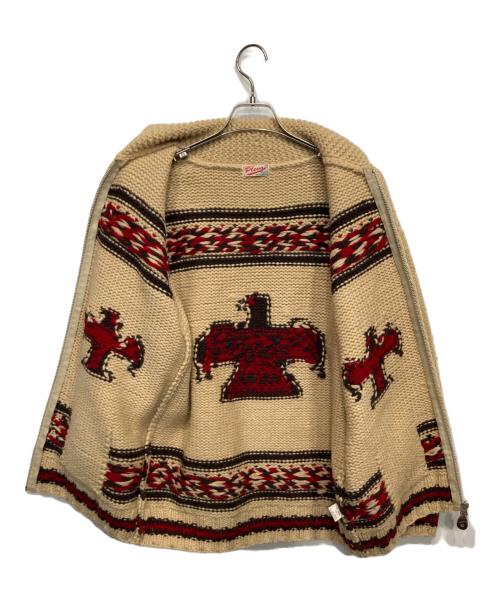 PLEVO（プレボ）PLEVO (プレボ) カウチンニットカーディガン ベージュ サイズ:Lの古着・服飾アイテム