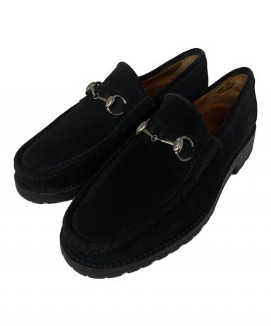 中古・古着通販】GUCCI (グッチ) ホースビットローファー ブラック
