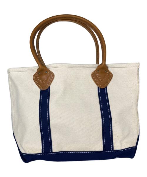 L.L.Bean（エルエルビーン）L.L.Bean (エルエルビーン) キャンバス　トート　バッグ ネイビー×アイボリー サイズ:サイズ詳細参照の古着・服飾アイテム