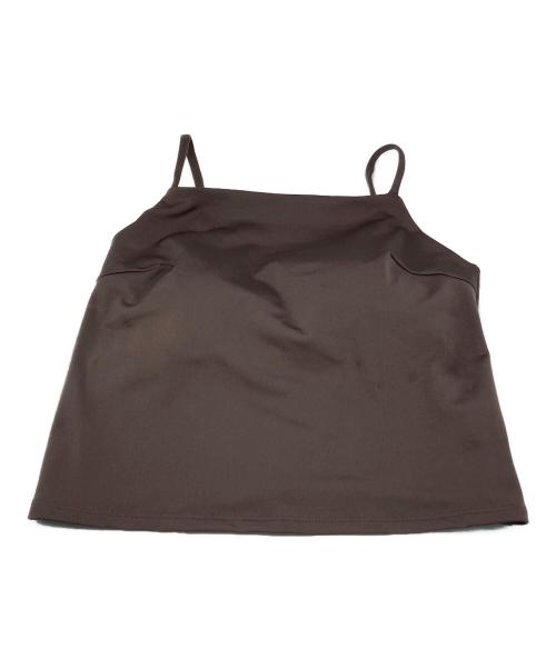 emmi（エミ）emmi (エミ) eco キャミ付き シアートップス ブラウン サイズ:Fの古着・服飾アイテム