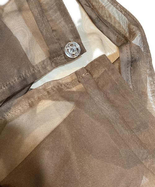 emmi（エミ）emmi (エミ) eco キャミ付き シアートップス ブラウン サイズ:Fの古着・服飾アイテム
