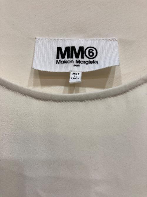 MM6 Maison Margiela（エムエムシックスメゾンマルジェラ）MM6 Maison Margiela (エムエムシックスメゾンマルジェラ) スリット ロングブラウス ホワイト サイズ:Ｓの古着・服飾アイテム