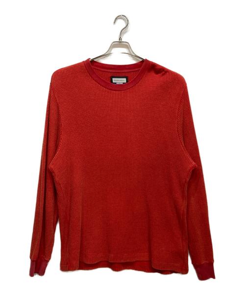 MAISON SPECIAL（メゾンスペシャル）MAISON SPECIAL (メゾンスペシャル) Prime-Over Crew Neck Long Sleeve Waffle T-Shirt レッド サイズ:1の古着・服飾アイテム