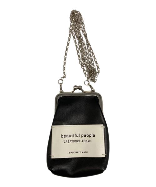 beautiful people（ビューティフルピープル）beautiful people (ビューティフルピープル) ミニクラスプ ポーチ ブラック サイズ:サイズ詳細参照の古着・服飾アイテム