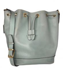 CELINE（セリーヌ）の古着「巾着 ショルダー バッグ」｜エメラルドグリーン